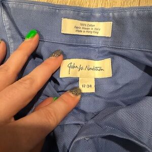 Banana Republic Blue Herringbone Shirt